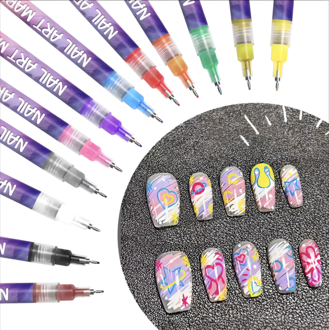 MiniMani™ Nail Art Pen Set - Smooth, Fast-Dry Nail Art Pens Designed for Creative Kids