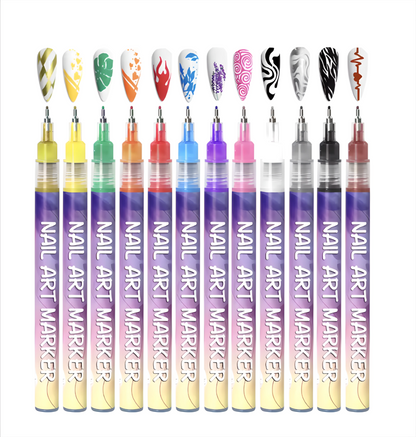 MiniMani™ Nail Art Pen Set - Smooth, Fast-Dry Nail Art Pens Designed for Creative Kids