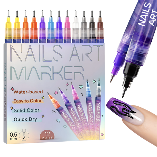 MiniMani™ Nail Art Pen Set - Smooth, Fast-Dry Nail Art Pens Designed for Creative Kids